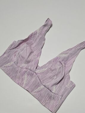 Auden Lavender Patterned Bralette Halter Top Padfree & Wirefree Size M